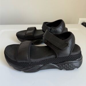 Skechers Black Platform Sandals